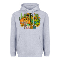 Heather Grey hello fall Heavyweight Hoodie - CowhideDigitalArt