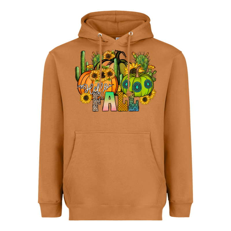 Hello Fall Heavyweight Hoodie by CowhideDigitalArt | Teevron