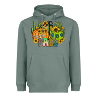 Sage hello fall Heavyweight Hoodie - CowhideDigitalArt
