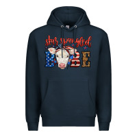 Navy Western Star Spangled Baby Cow Premium Hoodie - LillyAllenDesigns