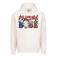 Pale Pink Western Star Spangled Baby Cow Premium Hoodie - LillyAllenDesigns