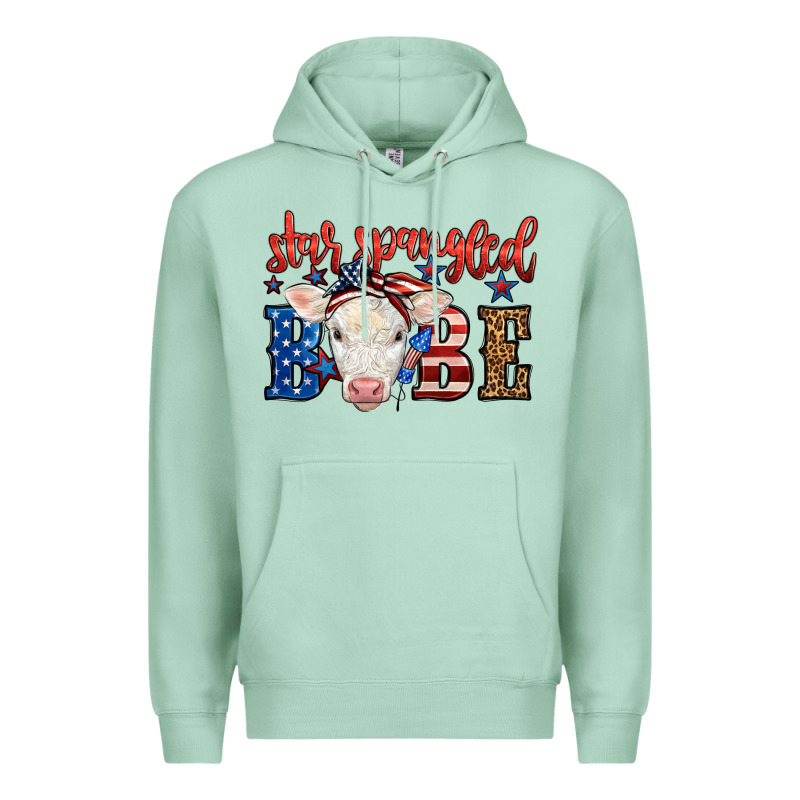 Western Star Spangled Baby Cow Premium Hoodie by LillyAllenDesigns | Teevron