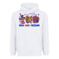 White faith love freedom Heavyweight Hoodie - Neo Western
