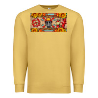 Antique Gold firefighter air mask sunflower and elementary license plate Premium Sweatshirt - HRA Design Shop