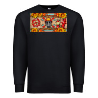 Black firefighter air mask sunflower and elementary license plate Premium Sweatshirt - HRA Design Shop