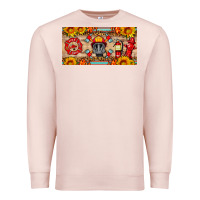 Pale Pink firefighter air mask sunflower and elementary license plate Premium Sweatshirt - HRA Design Shop