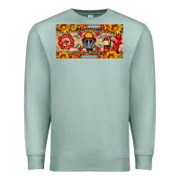 Seafoam firefighter air mask sunflower and elementary license plate Premium Sweatshirt - HRA Design Shop