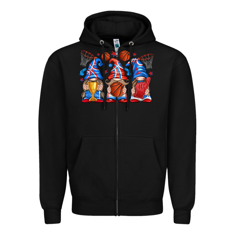 Basketball Gnome Zipper Hoodie by texasbilliewilder | Teevron