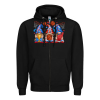 Black basketball gnome Zipper Hoodie - texasbilliewilder