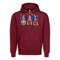 Burgundy basketball gnome Zipper Hoodie - texasbilliewilder