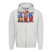Dove Grey basketball gnome Zipper Hoodie - texasbilliewilder