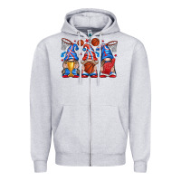 Heather Grey basketball gnome Zipper Hoodie - texasbilliewilder