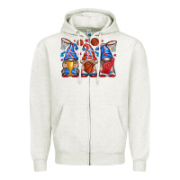 Oatmeal Heather basketball gnome Zipper Hoodie - texasbilliewilder