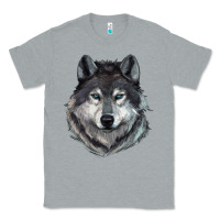 Heather Grey Wolf Classic Tee - RanaPortraitStore