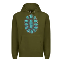 Army Green Turquoise Gemstone Jewelry Premium Hoodie - LillyAllenDesigns