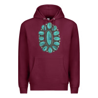 Burgundy Turquoise Gemstone Jewelry Premium Hoodie - LillyAllenDesigns