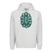 Dove Grey Turquoise Gemstone Jewelry Premium Hoodie - LillyAllenDesigns