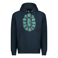 Navy Turquoise Gemstone Jewelry Premium Hoodie - LillyAllenDesigns