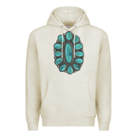 Oatmeal Heather Turquoise Gemstone Jewelry Premium Hoodie - LillyAllenDesigns