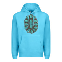 Ocean Blue Turquoise Gemstone Jewelry Premium Hoodie - LillyAllenDesigns