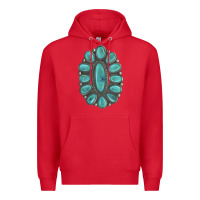 Red Turquoise Gemstone Jewelry Premium Hoodie - LillyAllenDesigns