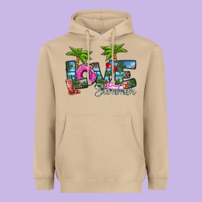 Love Summer Heavyweight Hoodie Designed By Sublimationcraftshop