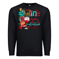 Black wine is my valentine olivia Premium Sweatshirt - OliviaCreatesArt
