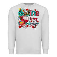 Dove Grey wine is my valentine olivia Premium Sweatshirt - OliviaCreatesArt