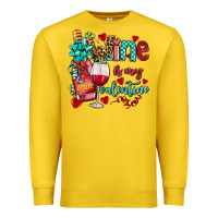 Wine Is My Valentine Olivia Premium Sweatshirt | Teevron