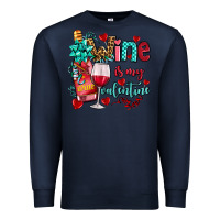 Navy wine is my valentine olivia Premium Sweatshirt - OliviaCreatesArt