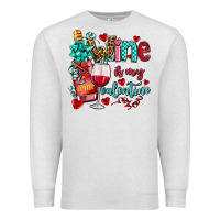Oatmeal Heather wine is my valentine olivia Premium Sweatshirt - OliviaCreatesArt