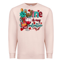 Pale Pink wine is my valentine olivia Premium Sweatshirt - OliviaCreatesArt