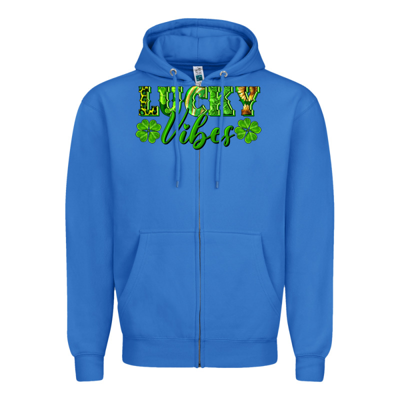 Lucky Vibes Zipper Hoodie by RanaPortraitStore | Teevron