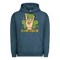 Pigment Midnight Navy st. patrick's day shamrockin' Urban Hoodie - MaliasSmallBusiness