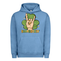 Pigment Pebble Blue st. patrick's day shamrockin' Urban Hoodie - MaliasSmallBusiness