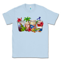 Dusty Blue puerto rico coffee cups Classic Tee - texasbilliewilder