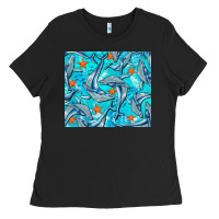 Black humpback whale tumbler Ladies Tee - BarkalooDesign