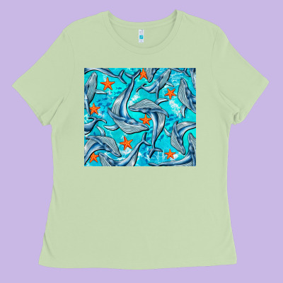Humpback Whale Tumbler Ladies Tee Designed By Barkaloodesign