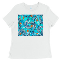 White humpback whale tumbler Ladies Tee - BarkalooDesign