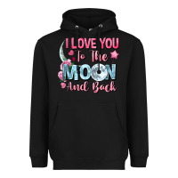 Black i love you to the moon and back Heavyweight Hoodie - FaDigitalArtStudio