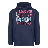 Navy i love you to the moon and back Heavyweight Hoodie - FaDigitalArtStudio