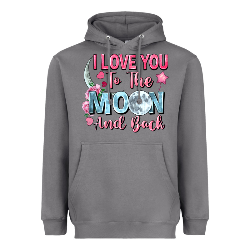 I Love You To The Moon And Back Heavyweight Hoodie by FaDigitalArtStudio | Teevron
