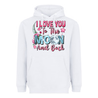 White i love you to the moon and back Heavyweight Hoodie - FaDigitalArtStudio