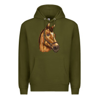 Army Green horse Premium Hoodie - BarkalooDesign