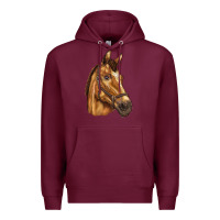 Burgundy horse Premium Hoodie - BarkalooDesign