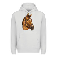 Dove Grey horse Premium Hoodie - BarkalooDesign