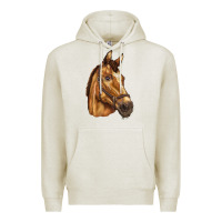 Oatmeal Heather horse Premium Hoodie - BarkalooDesign