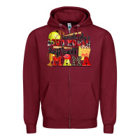 Burgundy somebody's loud mouth softball mama Zipper Hoodie - Zillion Design Studio