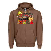 Chestnut somebody's loud mouth softball mama Zipper Hoodie - Zillion Design Studio