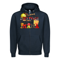 Navy somebody's loud mouth softball mama Zipper Hoodie - Zillion Design Studio